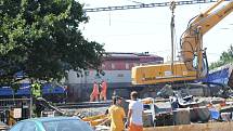 Železniční neštěstí ve Studénce, místo tragické nehody rychlíku EuroCity, srpen 2008.