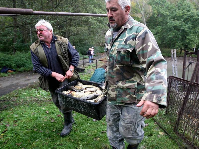 Výlov rybníka v Zoo Ostrava