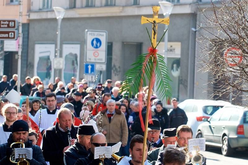 Květná neděle v centru Ostravy.