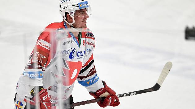 Utkání 24. kola hokejové extraligy: HC Vítkovice Ridera - HC Dynamo Pardubice, 4. prosince 2020 v Ostravě. Jan Mandát z Pardubic.