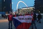 Fanoušci z Těrlicka ve Wembley 22. 3. 2019.