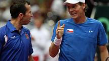 Davis cup 2009 Ostrava, Tomáš Berdych, Radek Štěpánek, José Acasuso a Leonard Mayer