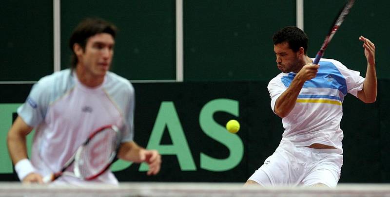 Davis cup 2009 Ostrava, Tomáš Berdych, Radek Štěpánek, José Acasuso a Leonard Mayer