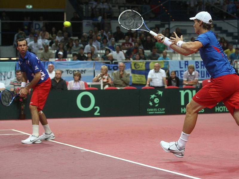 Davis cup 2009 Ostrava, Tomáš Berdych, Radek Štěpánek, José Acasuso a Leonard Mayer