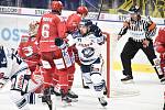 Utkání 7. kola hokejové extraligy: HC Vítkovice Ridera - HC Oceláři Třinec, 3. října 2019 v Ostravě. Na snímku (střed) radost Roberts Bukarts.