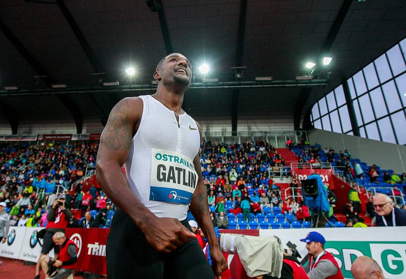 Zlatá tretra Ostrava 2018, Justin Gatlin s fanoušky