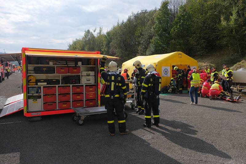 Cvičení v tunelu v Mostech u Jablunkova.