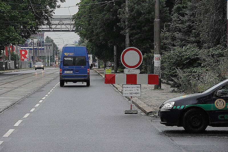 Dopravní omezení na ulici Ruská.