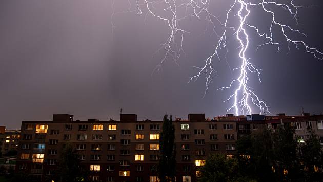 Bouřka v Ostravě, 16. srpna 2023, Ostrava.