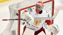 Mistrovství světa hokejistů do 20 let, finále: Rusko - Kanada, 5. ledna 2020 v Ostravě. Na snímku brankář Ruska Amir Miftakhov.