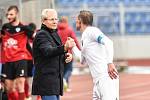 Utkání 24. kola druhé fotbalové ligy (Fortuna národní liga): Baník Ostrava vs. FC MAS Taborsko, 23. dubna v Ostravě. (P) Vlastimil Petržela a Tomáš Zápotočný.