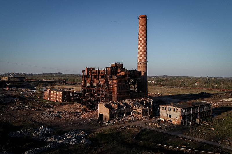 Aglomerace Vítkovice, komín Strakáč, 30. dubna 2019 v Ostravě.