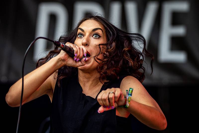 Hudební festival Colours of Ostrava 2019 v Dolní oblasti Vítkovice, 20. července 2019 v Ostravě. Na snímku Time Shifters.