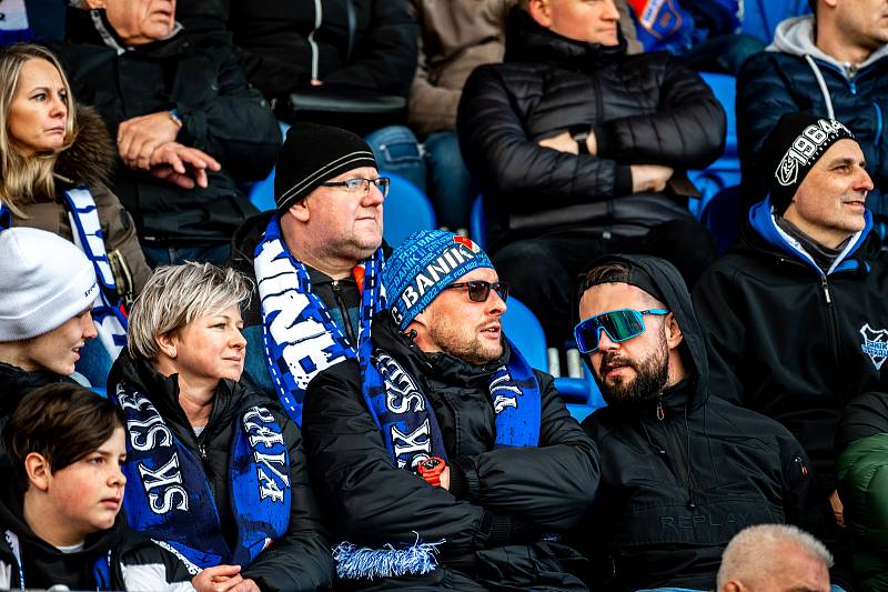 Utkání 22. kola první fotbalové ligy: FC baník Ostrava - SK Sigma Olomouc. 19. února 2022 v Ostravě.