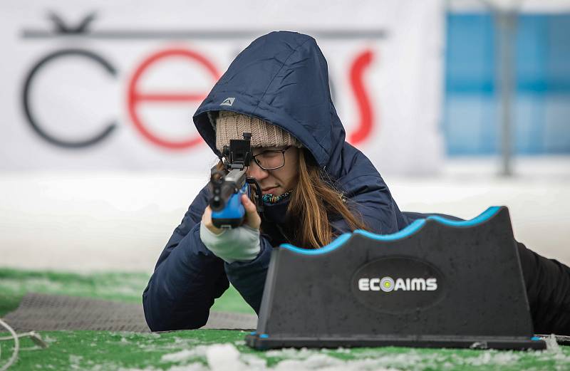 Olympijský festival u Ostravar Arény, neděle 18. února 2018 v Ostravě, biatlonová střelnice