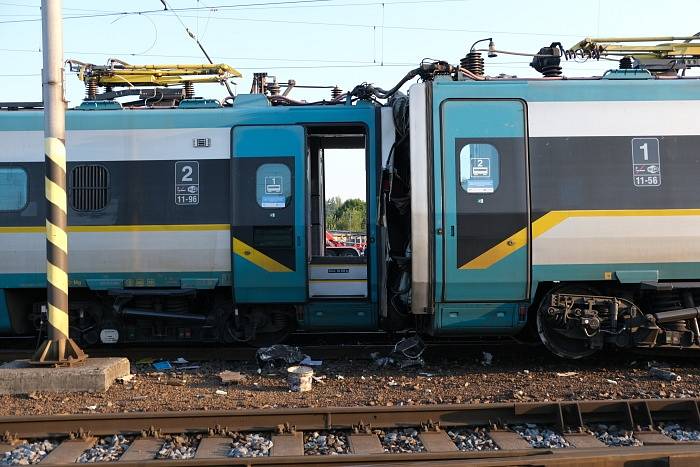 Nehoda na železnici v Bohumíně.