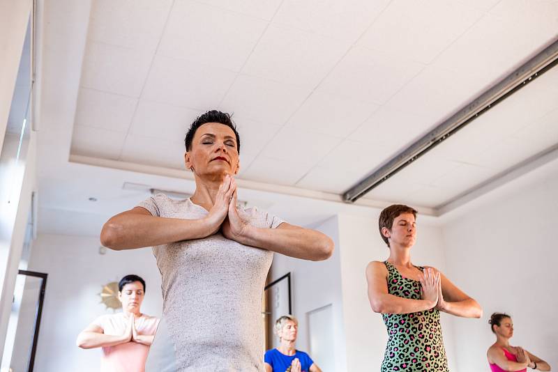 Shanti Yoga Studio, lekce jógy pod vedením lektorky Daniely Bártové, 14.10.2019 v Ostravě.