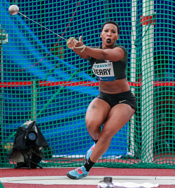 Zlatá tretra Ostrava 2018. Hammer throw, kladivo ženy, Gwen Berry