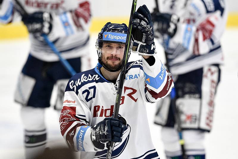 Utkání 51. kola hokejové extraligy: HC Vítkovice Ridera - HC Energie Karlovy Vary, 3. března 2020 v Ostravě. Rastislav Dej z Vítkovic.