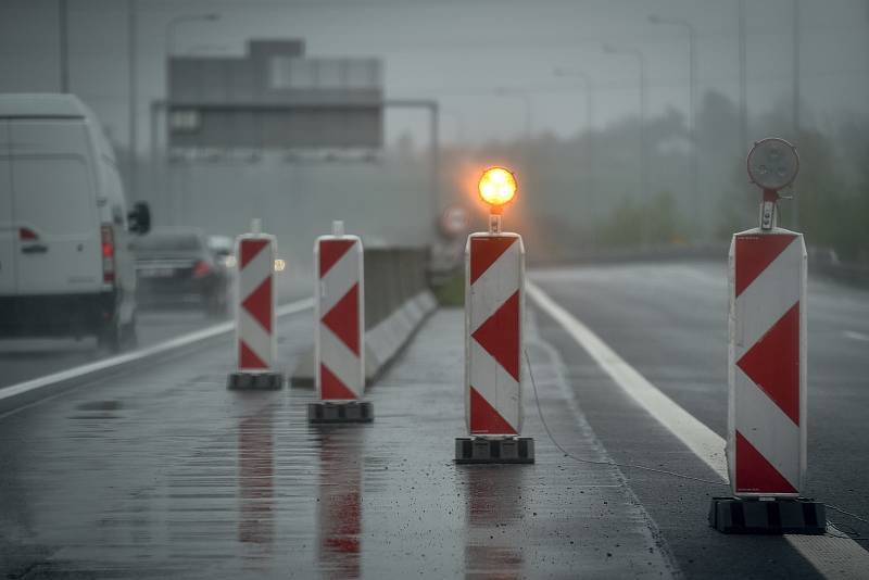 Oprava dálnice D1, 29. dubna 2019 v Ostravě.