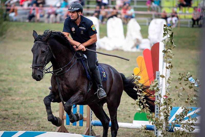 XXI. mezinárodní setkání jízdních policií v Komenském sadě, 1. září 2018 v Ostravě.