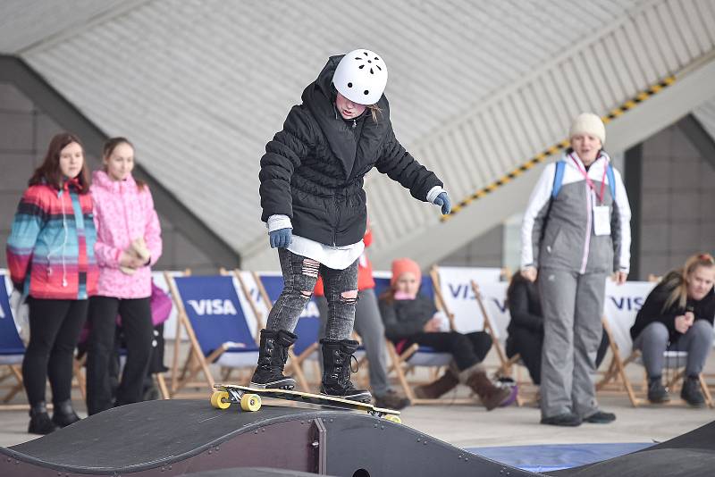 Olympijský festival v Ostravě, 12. února 2018. Disciplína pumptrack.