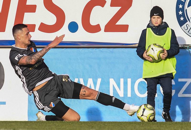 Utkání 21. kola první fotbalové ligy: 1. FC Slovácko - Baník Ostrava, 15. února 2020 v Uherském Hradišti.