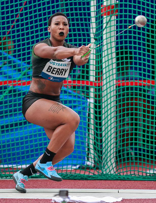 Zlatá tretra Ostrava 2018. Hammer throw, kladivo ženy, Gwen Berry