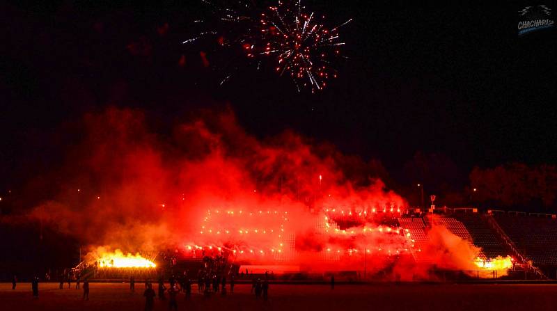 Fanoušci Baníku se v pátek večer na Kamenci sešli, aby oslavili 95. výročí svého klubu.