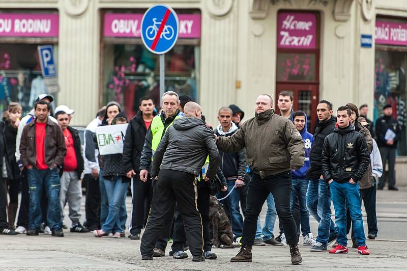 Další ze série protiromských demonstrací v Ostravě