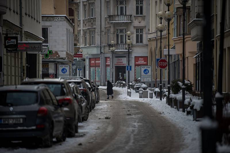 Mrazivé počasí v Ostravě, 18. ledna 2021. V následujících dnes se má razantně oteplit.