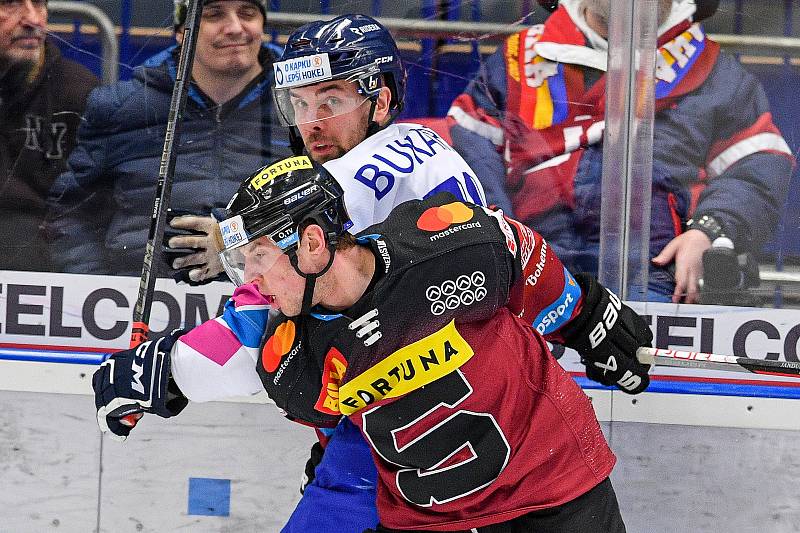 Utkání 44. kolo hokejové extraligy: HC Vítkovice Ridera - HC Sparta Praha, 3. února 2023, Ostrava. (zleva)