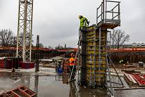 Výstavba nových budov Ostravské univerzity v Ostravě u výstaviště Černá louka.