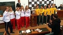 Losování pro Fed cup na Nové radnici v Ostravě. 