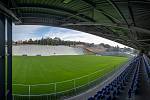 Stadion Bazaly těsně před dokončením, 7. října 2019 v Ostravě.