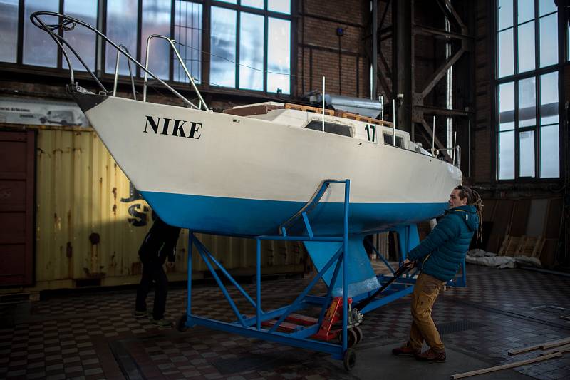 Loď Nike od Richarda Konkolského v Malém světě techniky U6, 13. ledna 2020 v Ostravě.