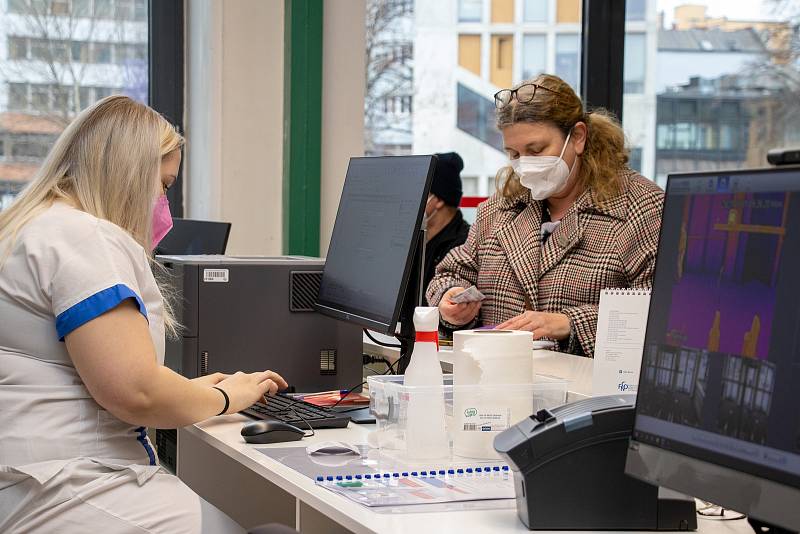 Očkovací centrum na Černé louce, 1. Března 2021 v Ostravě.