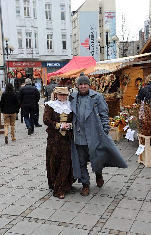 Velikonoční jarmark na Jiráskově náměstí v Ostravě.