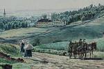 Na litografii J. Alta z roku 1855 je Moravská Ostrava zachycena čtvrt století po největší epidemii cholery v její historii. Pohled je ze Slezské Ostravy.