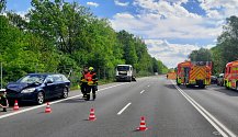 Nedělní dopravní nehoda na Rudné v Ostravě, duben 2024.