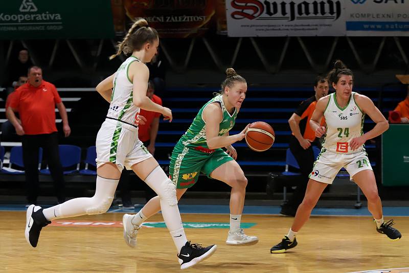 Český pohár v basketbalu žen, čtvrtfinále: SBŠ Ostrava - KP Brno, 8. ledna 2020 v Ostravě.
