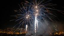Novoroční ohňostroj v Hrabůvce 2020