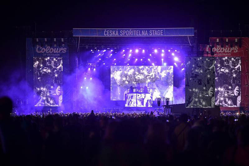 Hudební festival Colours of Ostrava 2018 v Dolní oblasti Vítkovice, 21. července 2018 v Ostravě. Na snímku DJ Kygo.