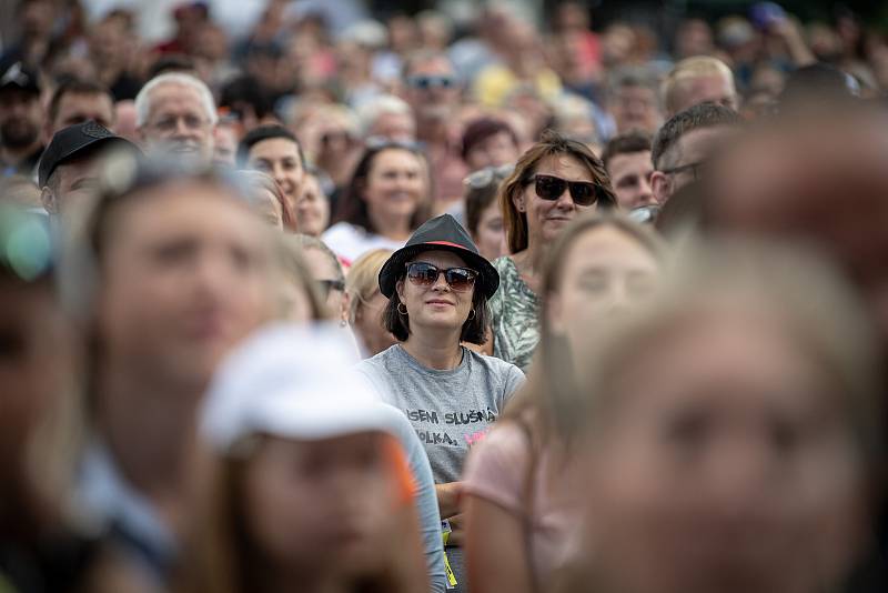 Festival Štěrkovna Open Music 2021 se mimořádně uskutečnil v hornickém muzeu Landek Park, 31. července 2021 v Ostravě. Jiří Krhut (na snímku) & Štěpán Kozub.