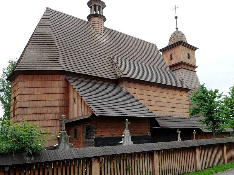 Dřevěný kostel sv. Kateřiny Alexandrijské v Ostravě-Hrabové.