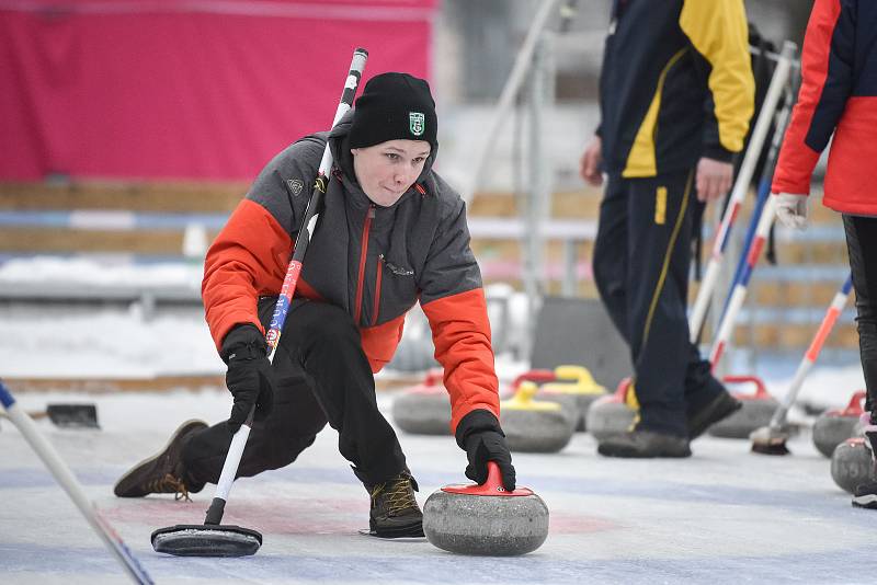 Olympijský festival u Ostravar Arény, 12. února 2018 v Ostravě. Curling.