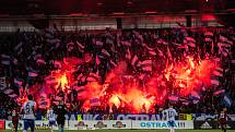 Utkání 20. kola první fotbalové ligy: Baník Ostrava - Sparta Praha, 14. prosince 2019 v Ostravě. Na snímku choreo fanoušků FC Baník Ostrava.