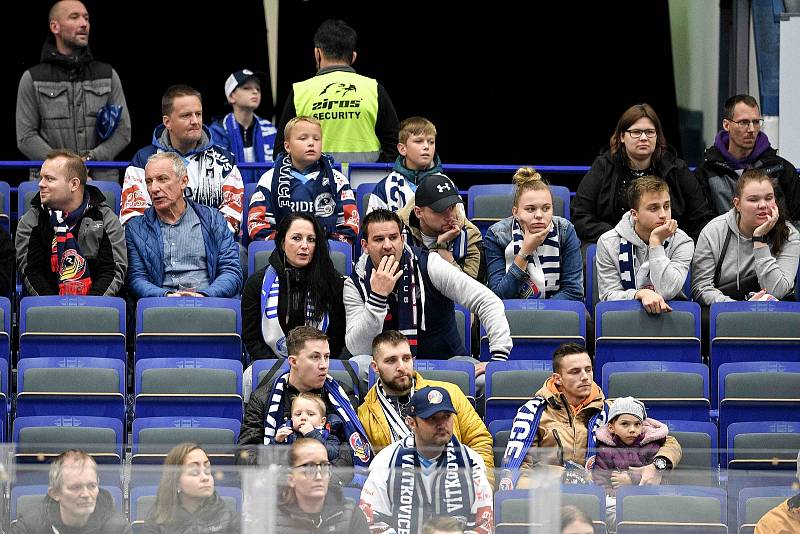 Fanoušci při utkání 15. kola hokejové extraligy: HC Vítkovice Ridera - Bílí Tygři Liberec.