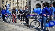 Sdílená jízdní kola Nextbike, 15. dubna 2019 v Ostravě.