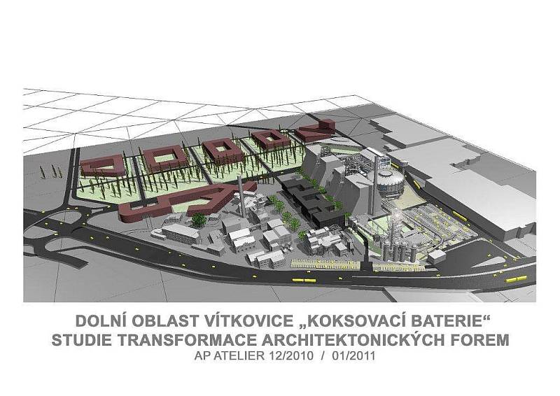 Vizualizace unikátního projektu. Moravskoslezské vědecké knihovny v bývalé koksovně v Dolní oblasti Vítkovic.